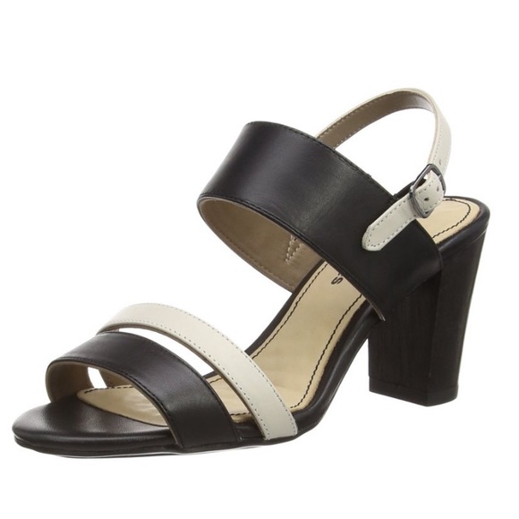 Hush Puppies Molly Malia Sandals Black Off White size 12 - Picture 2 of 8